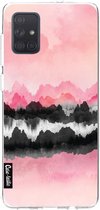 Casetastic Samsung Galaxy A71 (2020) Hoesje - Softcover Hoesje met Design - Pink Mountains Print