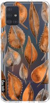 Casetastic Samsung Galaxy A51 (2020) Hoesje - Softcover Hoesje met Design - Cascading Leaves Print