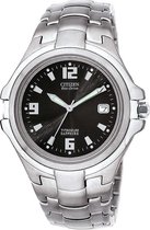Citizen Super Titanium - Horloge - Titanium - 38 mm - Zilverkleurig / Zwart - Solar uurwerk