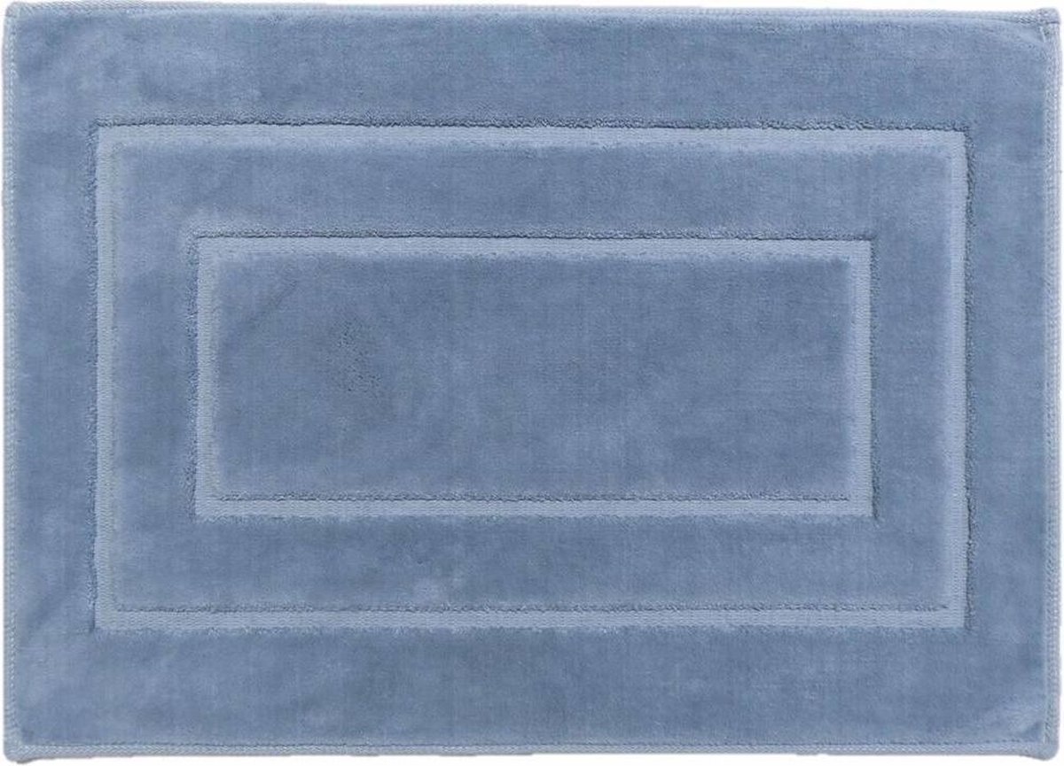 Ikado Badmat katoen blauw, antislip 70 x 120 cm