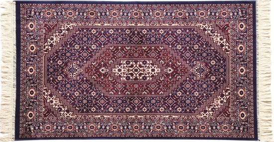 Ikado Klassiek tapijt rood/blauw 70 x 110 cm