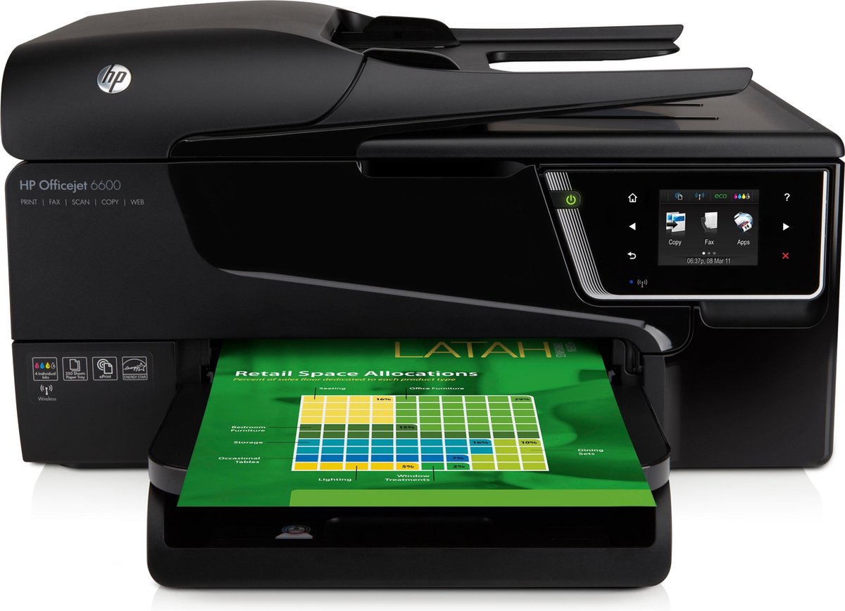 HP OfficeJet 6600 Thermische inkjet A4 4800 x 1200 DPI 14 ppm Wifi