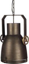 Industriele hanglamp oud groen