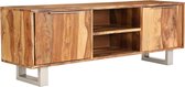 Tv-meubel 118x30x40 cm sheeshamhout met honing afwerking