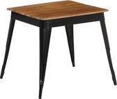 Eettafel 75x75x76 cm massief acaciahout en staal