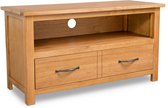 Tv-meubel 90x35x48 cm massief eikenhout