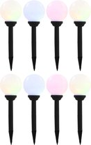 Solarlampen 8 st LED rond 15 cm RGB