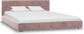 Bedframe fluweel roze 140x200 cm