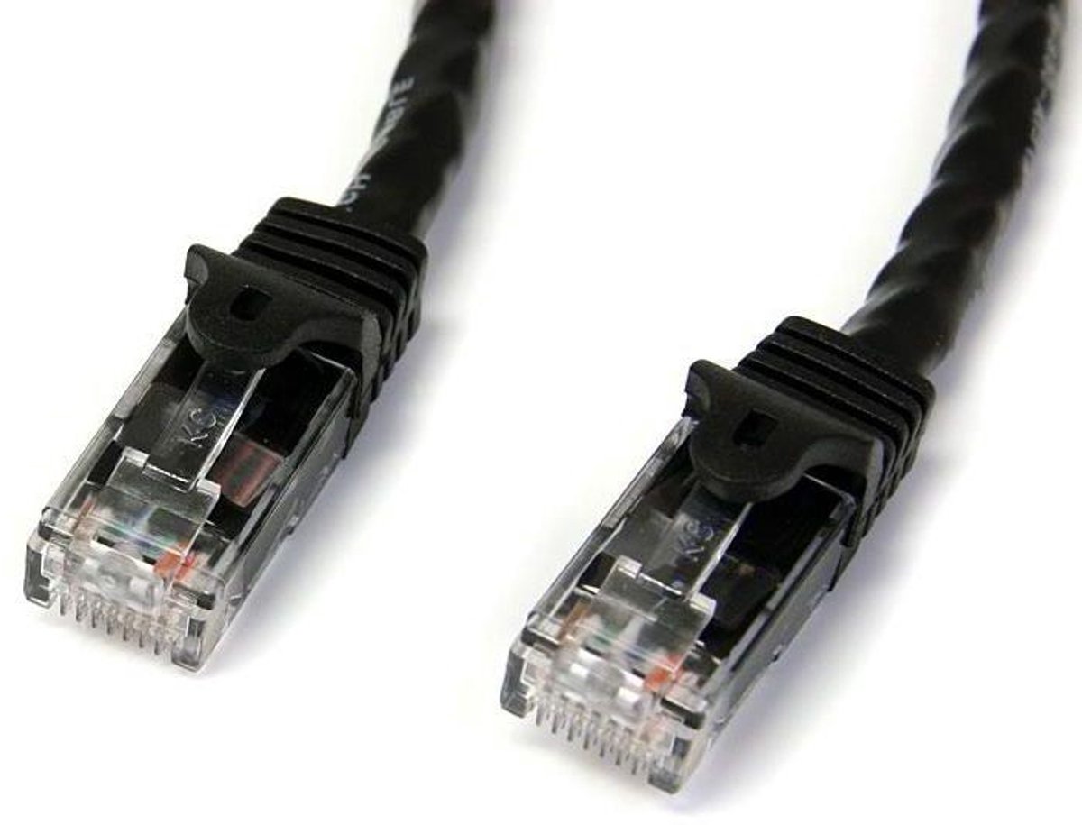StarTech Netwerkkabel Cat6 Gigabit UTP patchkabel met 100% koper kern, 1 meter zwart