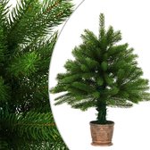 Kunstkerstboom met mand 65 cm groen