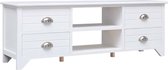 Tv-meubel 115x30x40 cm paulowniahout wit