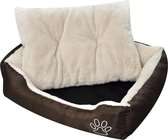 Hondenbed met gewatteerd kussen M