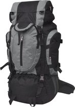 Rugzak hiking - 100% polyester - Zwart en grijs - 37 x 22,5 x 73 cm