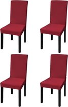 Stoelhoezen stretch 4 stuks bordeaux
