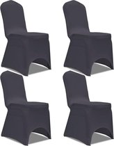 Stoelhoes stretch antraciet 4 stuks