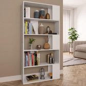 Boekenkast/kamerscherm 80x24x159 cm spaanplaat wit