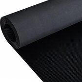 Rubberen anti-slip vloermat 2x1m fijn geribbeld
