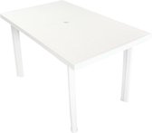 Tuintafel 126x76x72 cm kunststof wit