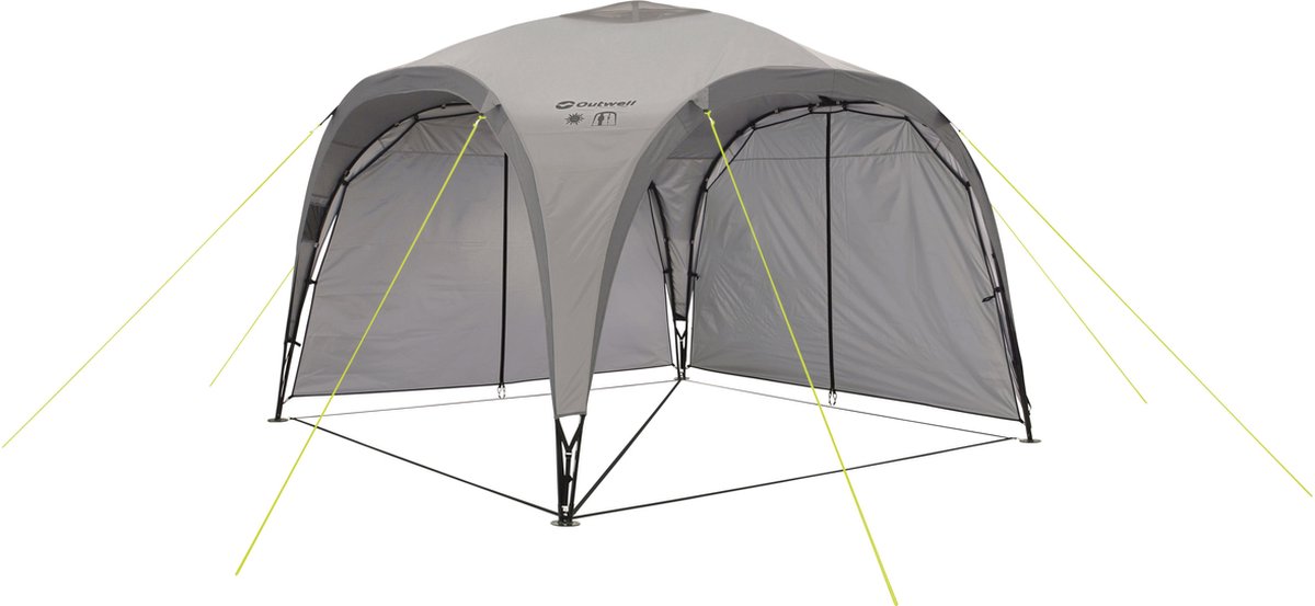 Outwell Tent Event Lounge M Zijwand Met Rits - Grijs - 4 Persoons