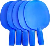 Set 5 stuks Pingpong Batje Kunststof 5 x|Tafeltennisbat Onbreekbaar | School Tafeltennisbat| Blauw