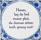 Lunettes à carreaux de texte bleu Delft plats