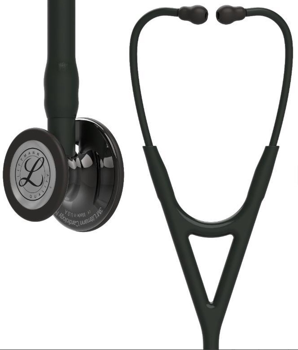 Goedkoopste Littmann Cardiology IV, Zwarte slang / High Polish Smoke borststuk / Zwarte steel en oorbeugel