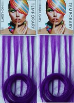 Funny Haar extensions herbruikbaar neon paars