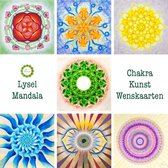 7x Art Mandala Chakra Wenskaarten met luxe envelop (Lysel Mandala)