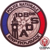 108em ADS ENP Roubaix Police Nationale Geborduurde militaire patch embleem met klittenband