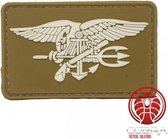 USA Navy Seals bruine PVC vlag met klittenband
