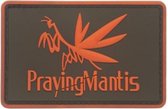 Praying Mantis Metal Gear PVC patch embleem rood met klittenband