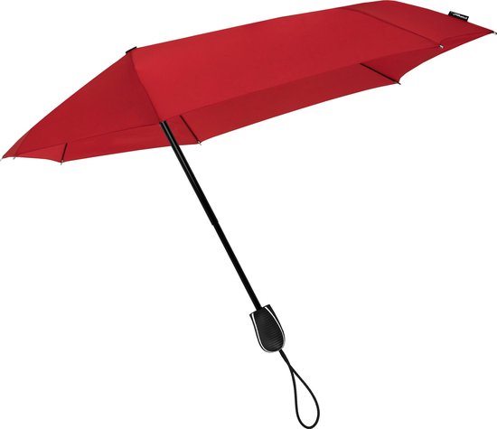 Stormparaplu - Antistorm paraplu - Stormparaplu- STORMini Aerodynamische opvouwbare stormparaplu Rood - handopening