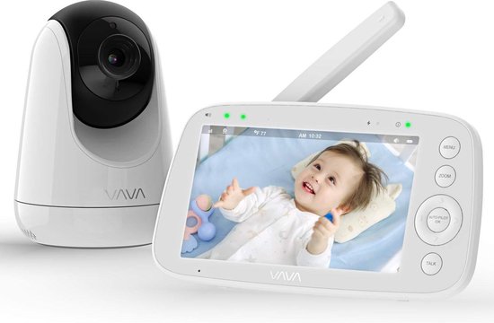 VAVA Beste Baby Camera , Camera , Bewakingscamera , Babyfoon , Baby-Phone , Two-way-communicatie , Bewegingsdetectie , Nachtvisie , nachtzicht , RED DOT Award 2019