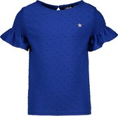 Like FLO Meisjes ruffle mouwen top - blauw - Maat 116