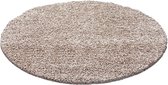 Rond Hoogpolig vloerkleed - Life Beige Ø 120cm