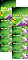 GP Extra Alkaline LR44 batterij | AG13 | A76 knoopcel batterijen 1.5V V13GA - 10 stuks