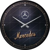 Wall Clock Mercedes-Benz - Silver & Gold