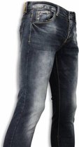 Basic Jeans - Blue Stone Washed Regular Fit - Blauw