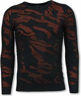 3D Camouflage Patroon Trui - Neon Pullover - Oranje