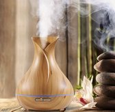 DEVACIEUX Aroma Diffuser + 10 ML Neutriherbs Olie - Luchtbevochtiger Aromatherapie - Vernevelaar - Geurverspreider - Lichtbruin