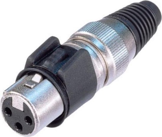 Neutrik NC3FX-HD Heavy Duty IP65 XLR 3-pins (v) connector / zwart/grijs ...