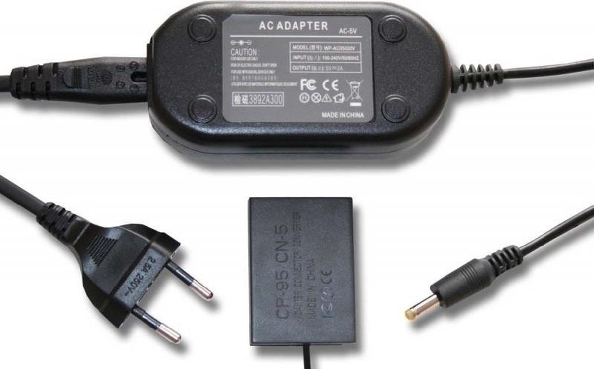 Camera voedingsadapter compatibel met Fujifilm AC-3V, AC-5V en CP-95 (NP-95)