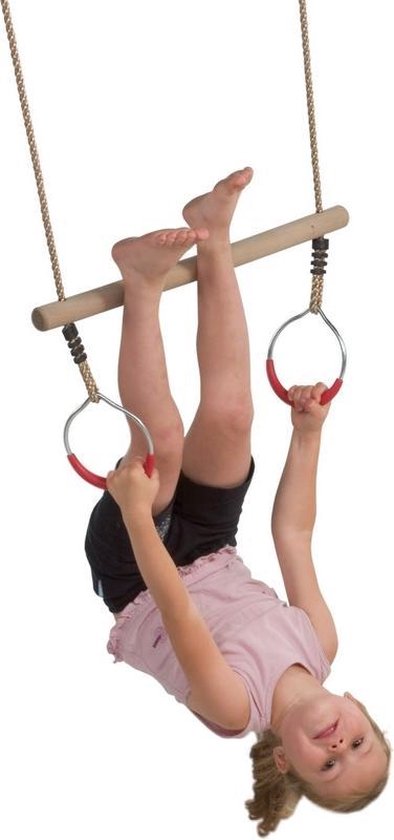 Kinder speeltoestel trapeze met ringen rood 16 x 21 cm - Buitenspeelgoed -  Turn/gym... | bol.com