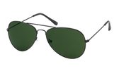 Kost Zonnebril Heren Aviator Zwart/groen (20-166)