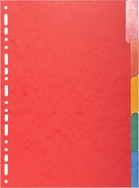 25x Tabbladen glanskarton 225g met geplastificeerde gekleurde tabs - 5 tabs - A4