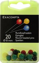 5x Doos met 20 bolvormige prikbordspelden - Punthoogte 15 mm - 8mm diameter, Geassorteerd