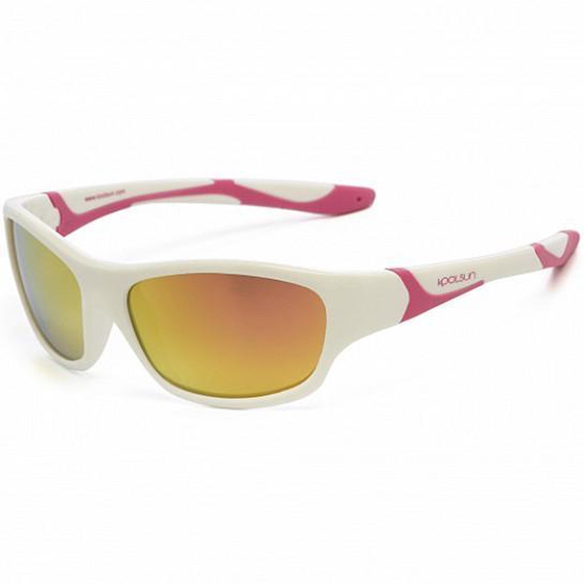 KOOLSUN - Sport - Kinder zonnebril - White Hot Pink - 3-8 jaar - UV400 - Categorie 3