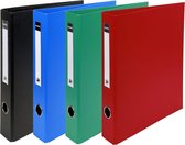 15x Ringmap PVC met 4 D-ringen van 40 mm op het achterplat- A4 maxi., Geassorteerd