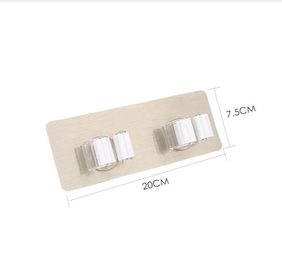 CWOVRS Bezem Houder Wandmontage, 4 stuks Mop Bezem Houder RVS