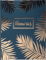 Gastenboek PALMA - 100 pagina's - goudsnede - 27x22cm, Blauw